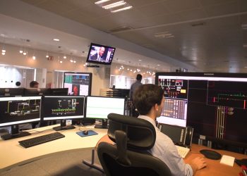 Sala de controlo da rede de distribuição da EDP