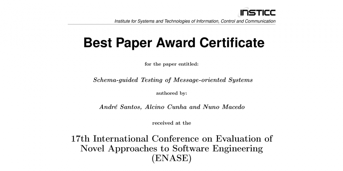 Investigadores do INESC TEC distinguidos em conferência internacional de engenharia de software